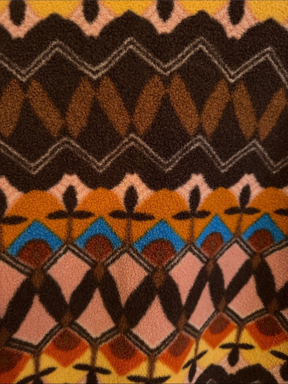 Patagonia Multicolor Geometric Snap-T Fleece Jacket - Brown/Blue/Pink/Orange - Picture 4 of 4